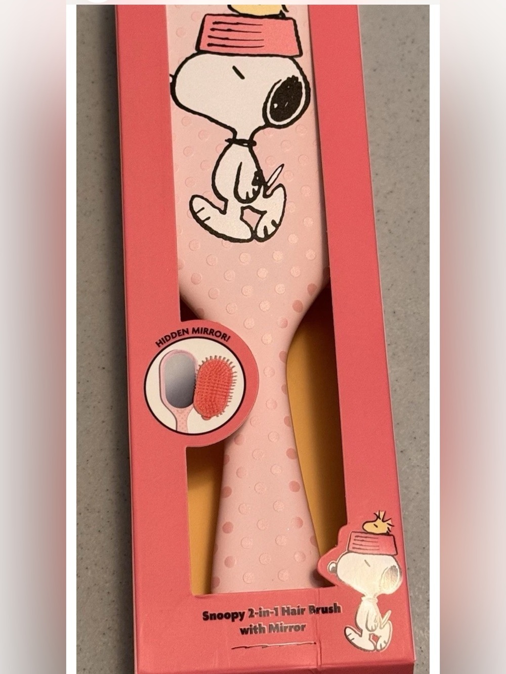 Peanuts Snoopy Two In One Brush With Mirror